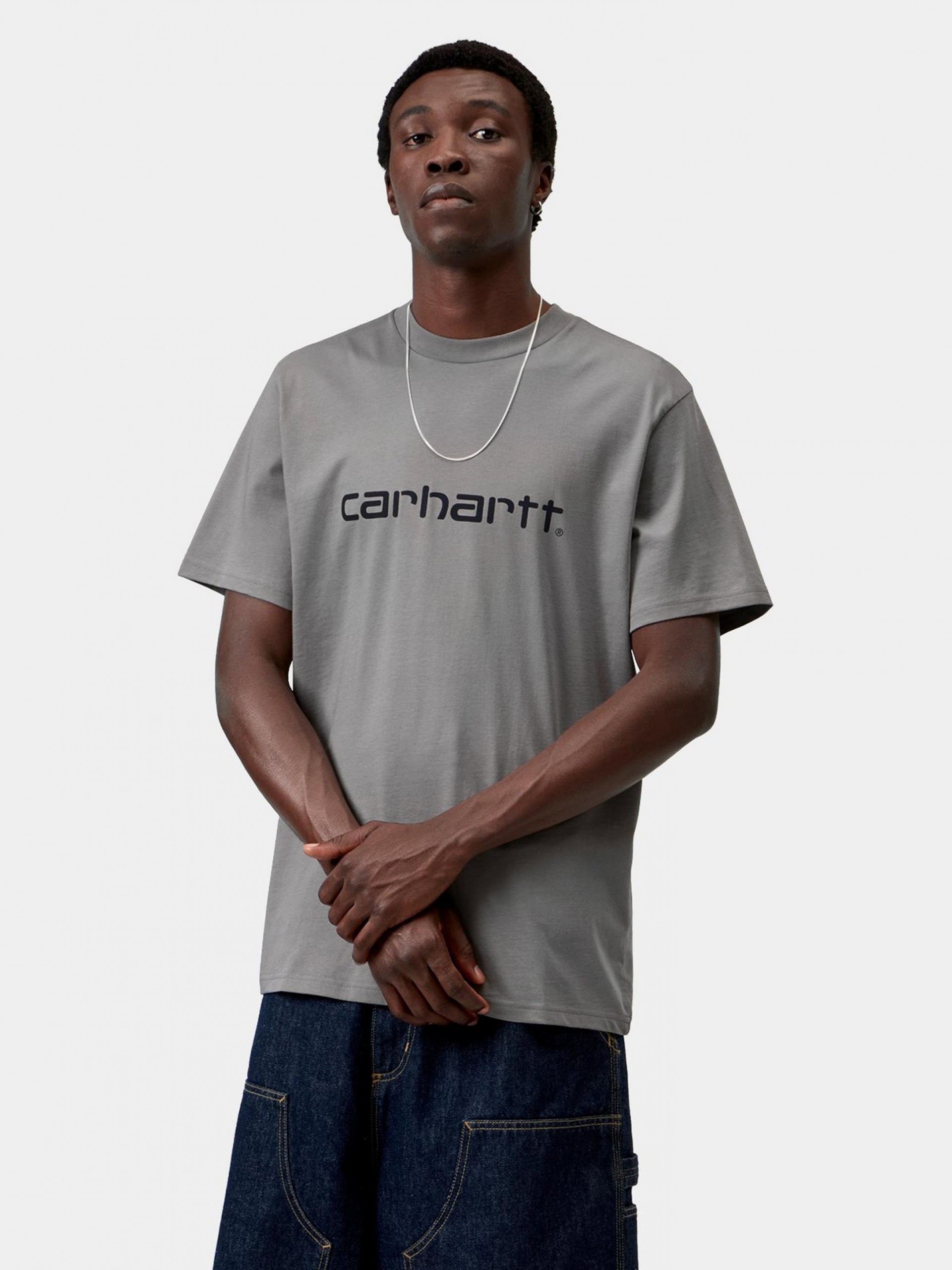 Camiseta Carhartt WIP Script Gris