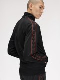 Fred Perry Contrast Tape Track Black Jacket Fred Perry Contrast Tape Track Black Jacket