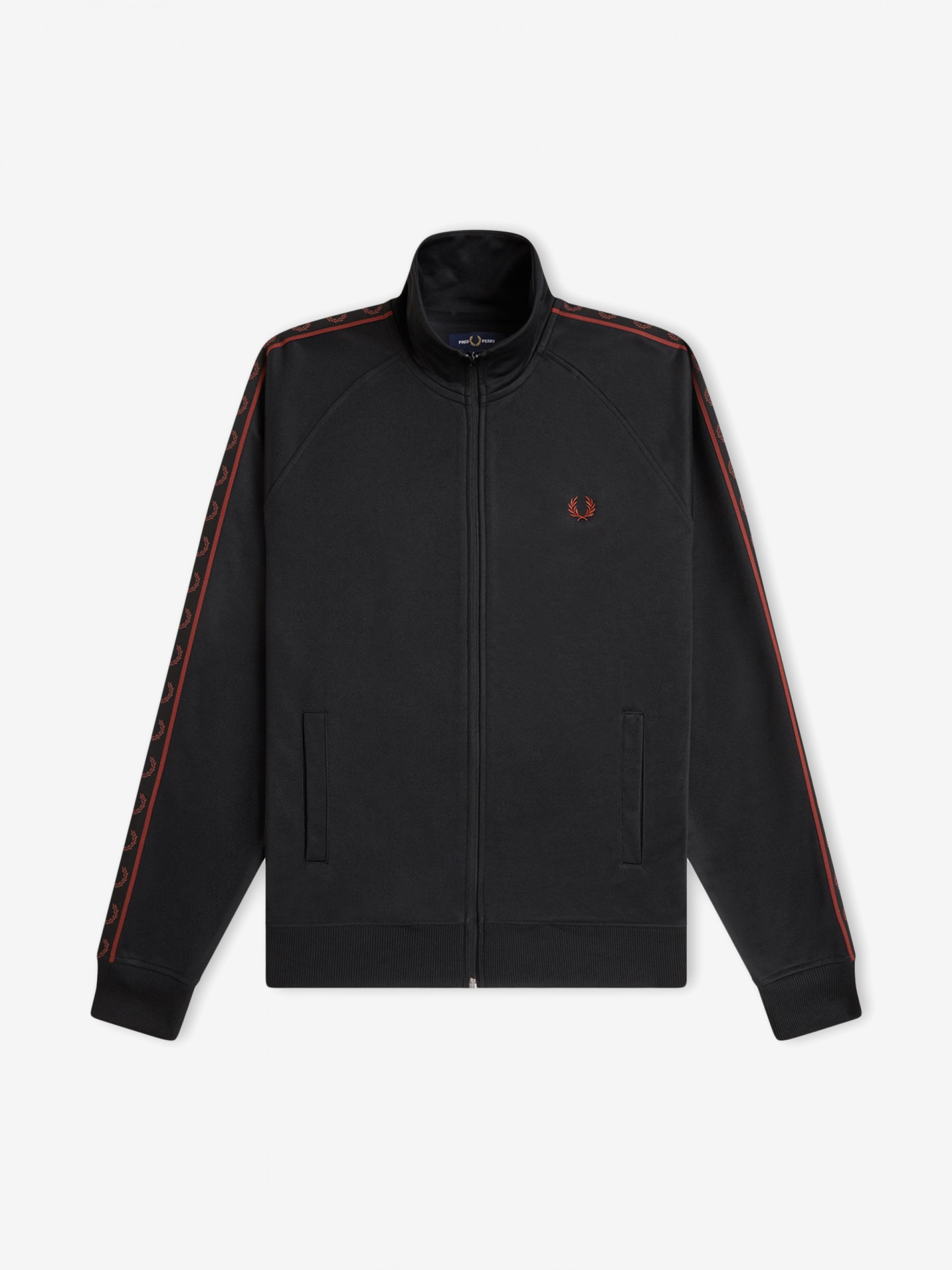 Fred Perry Contrast Tape Track Black Jacket
