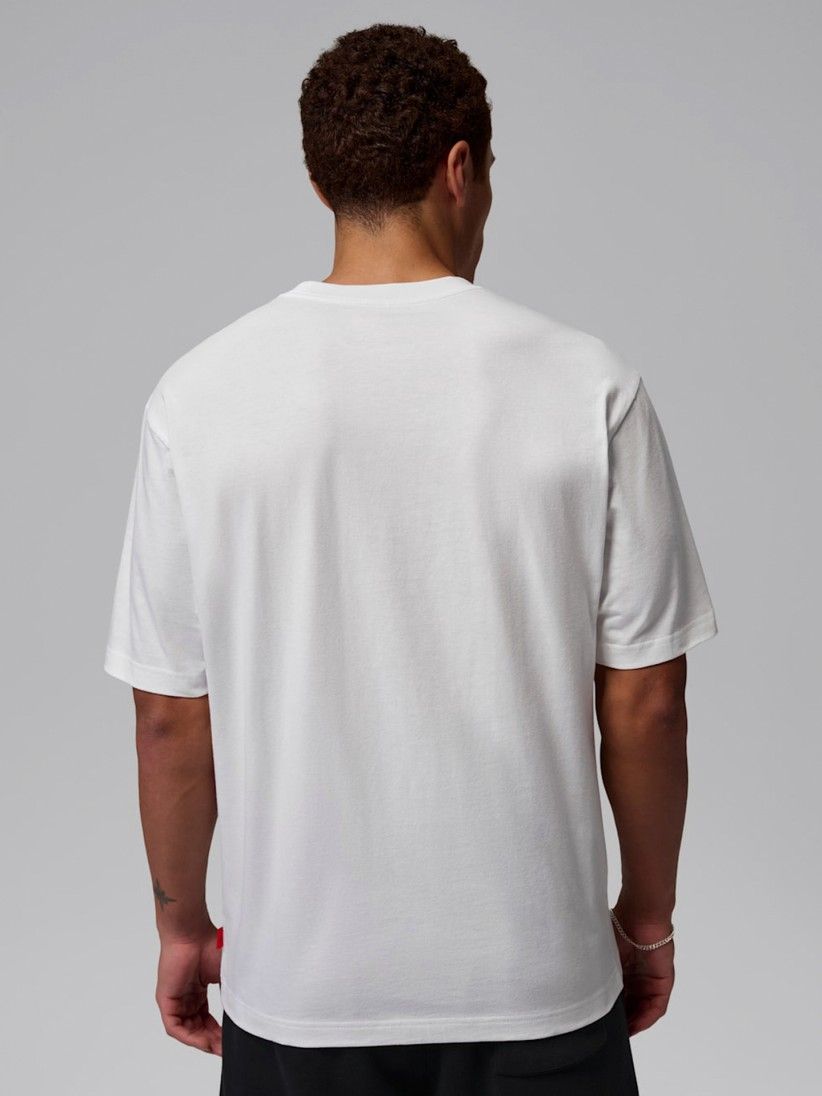 Nike Jordan Brooklyn White and Red T-shirt For Men Nike Jordan Brooklyn White and Red T-shirt For Men