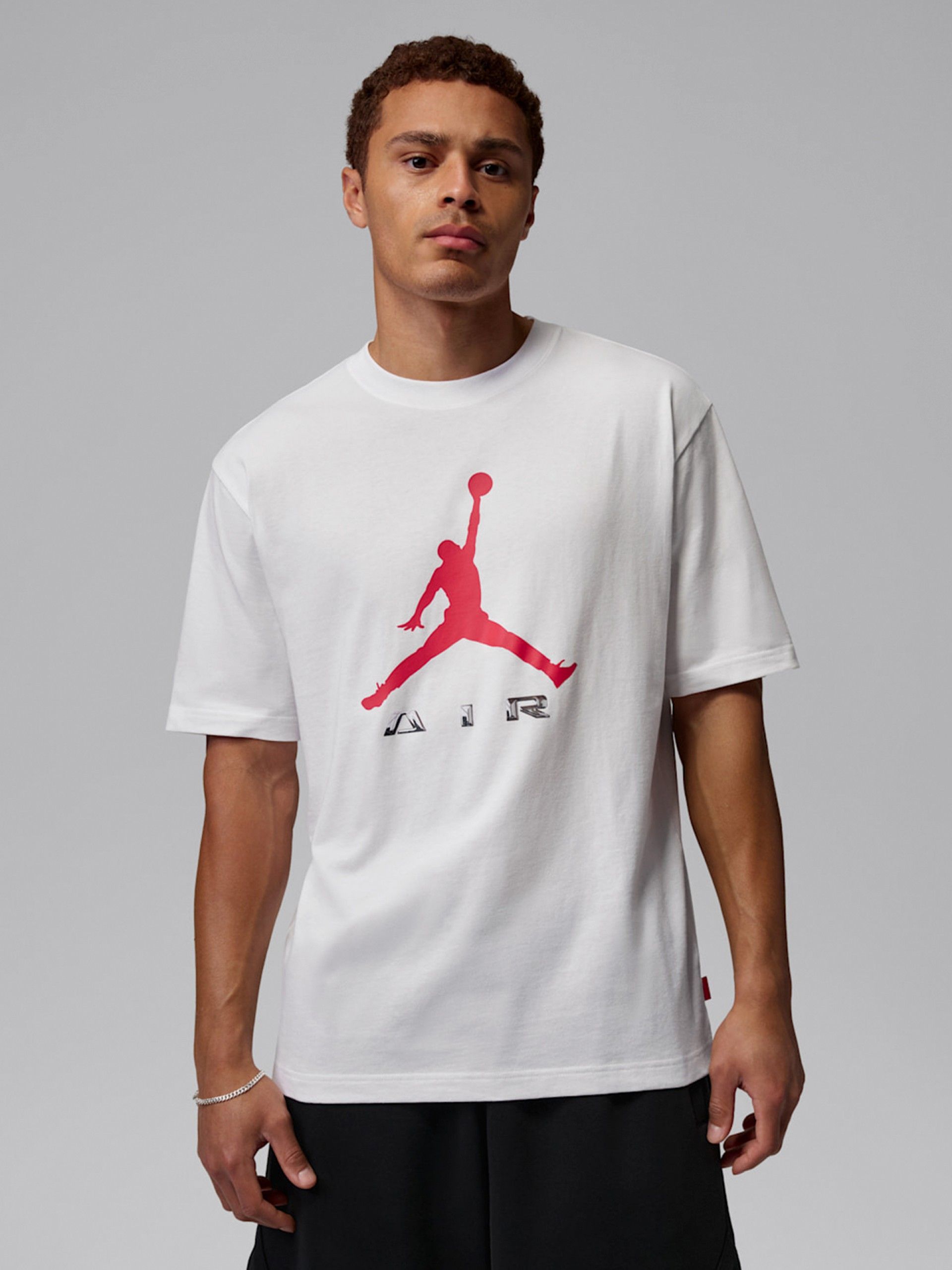 Nike Jordan Brooklyn White and Red T-shirt For Men