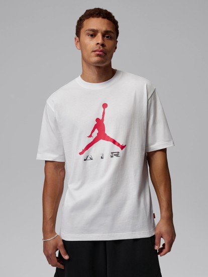Nike Jordan Brooklyn White and Red T-shirt For Men