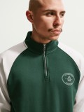 Nike Club Fleece Green and White Zip Sweater For Men Nike Club Fleece Green and White Zip Sweater For Men