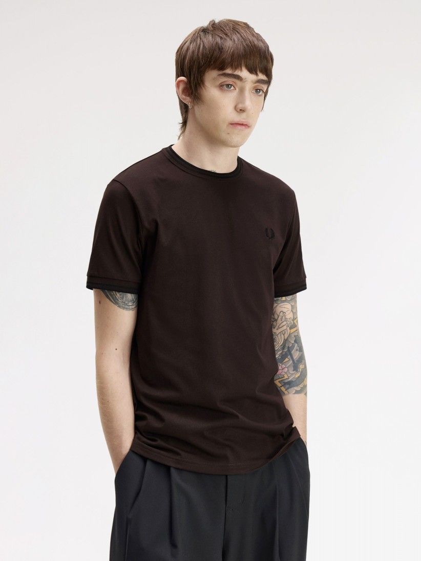 Fred Perry Twin Tipped Brown T-shirt Fred Perry Twin Tipped Brown T-shirt