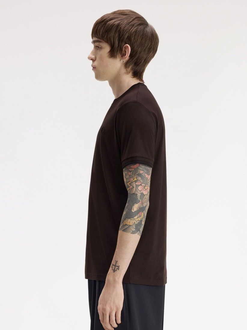 Fred Perry Twin Tipped Brown T-shirt Fred Perry Twin Tipped Brown T-shirt