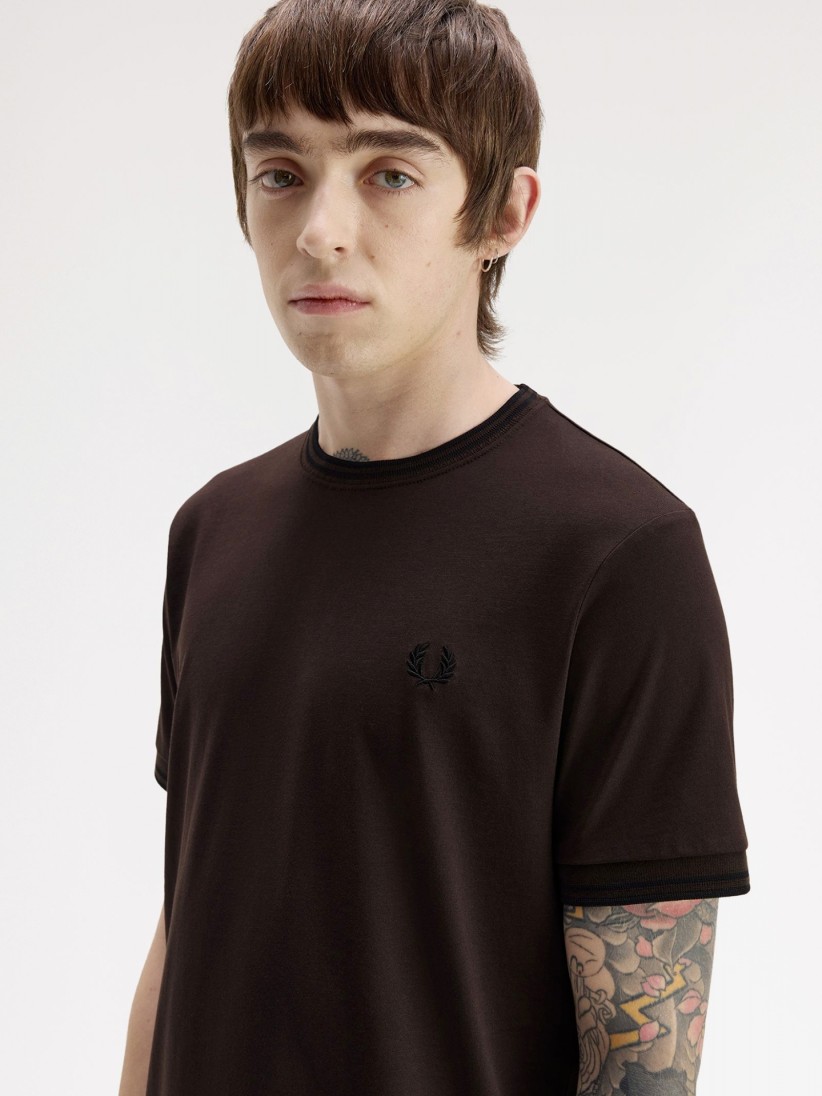 Fred Perry Twin Tipped Brown T-shirt Fred Perry Twin Tipped Brown T-shirt