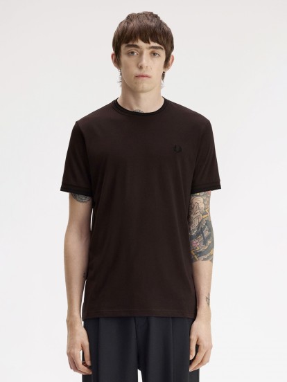 Fred Perry Twin Tipped Brown T-shirt