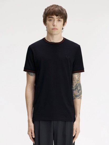 T-shirt Fred Perry Twin Tipped Azul Marinho