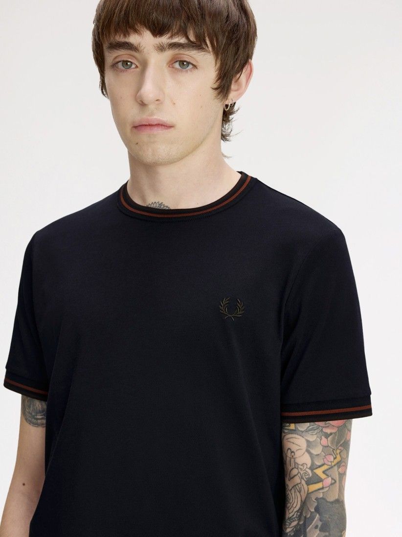 Fred Perry Twin Tipped Navy Blue T-shirt