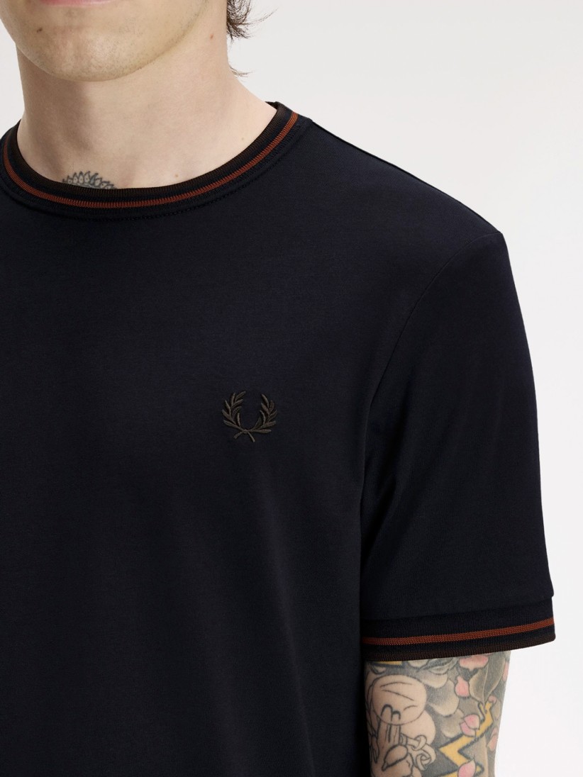 Fred Perry Twin Tipped Navy Blue T-shirt