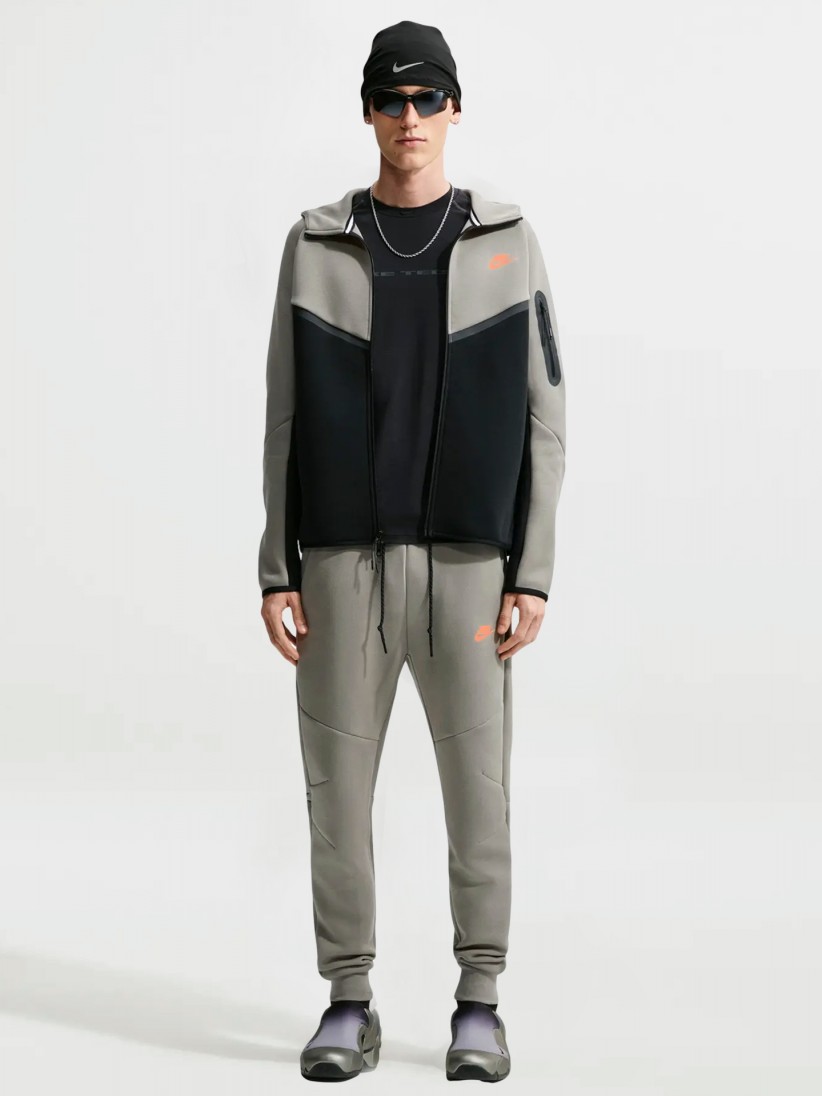 Casaco com Capuz Nike Tech Fleece Windrunner Verde e Preto Para Homem