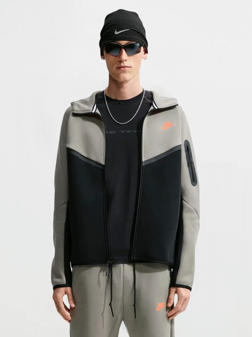 Casaco com Capuz Nike Tech Fleece Windrunner Verde e Preto Para Homem