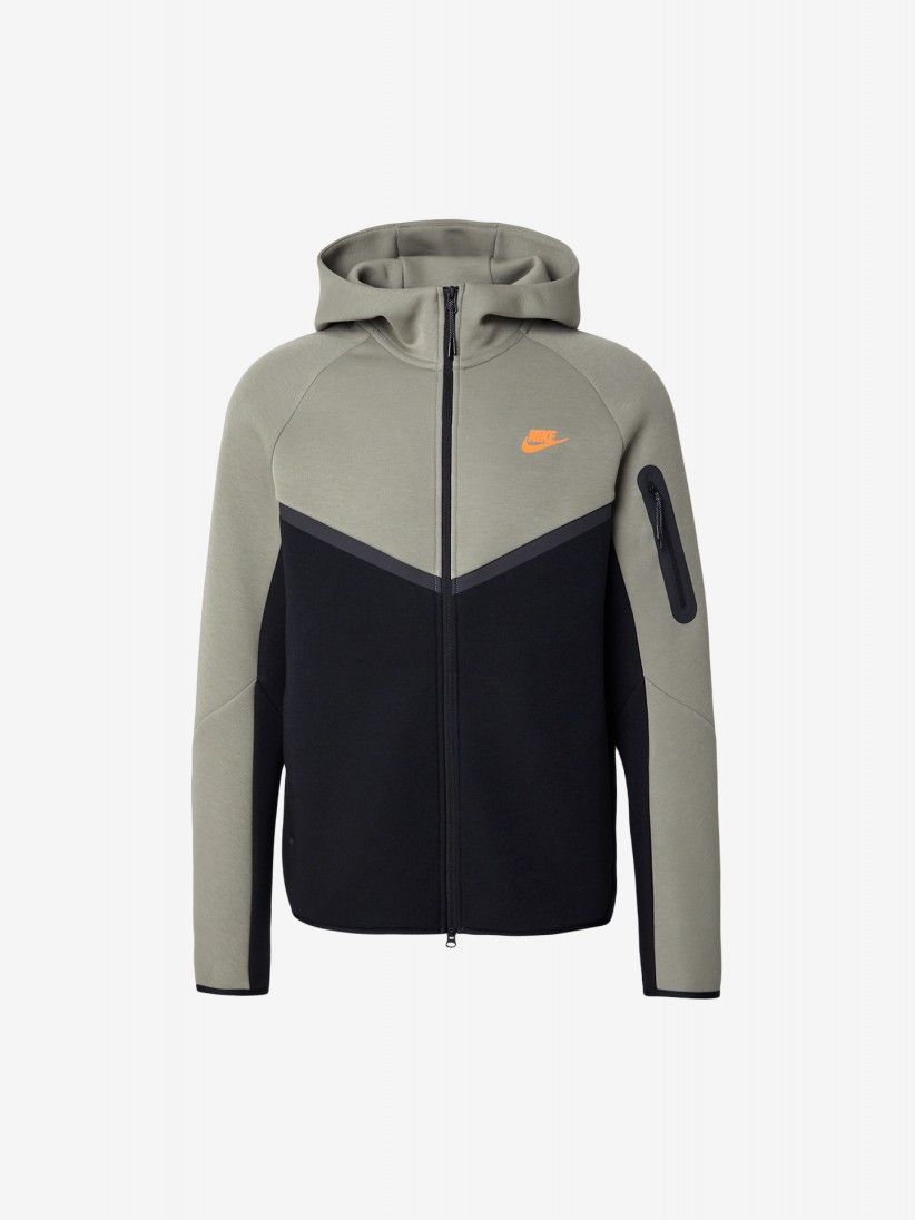 Casaco com Capuz Nike Tech Fleece Windrunner Verde e Preto Para Homem