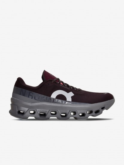 On Running Cloudmonster 1 Burgundy and Grey Sneakers