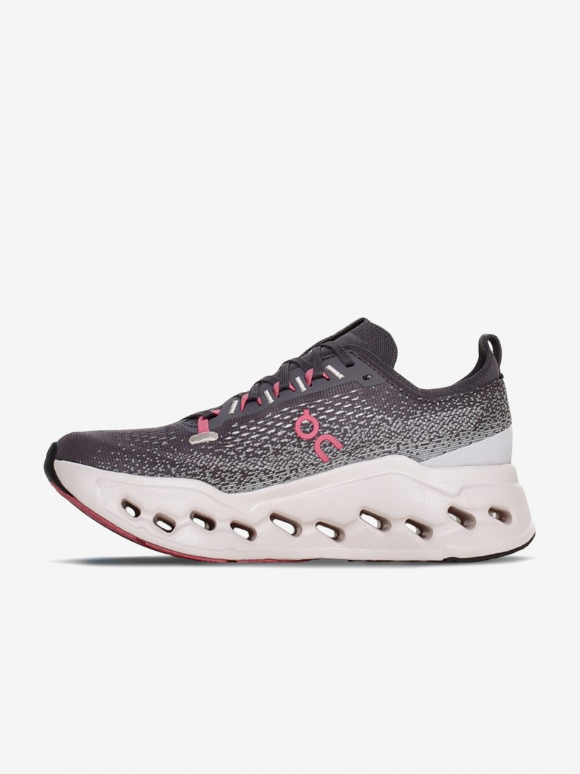 Sapatilhas de Running On Running Cloudsurfer Max Cinzentas e Rosa W