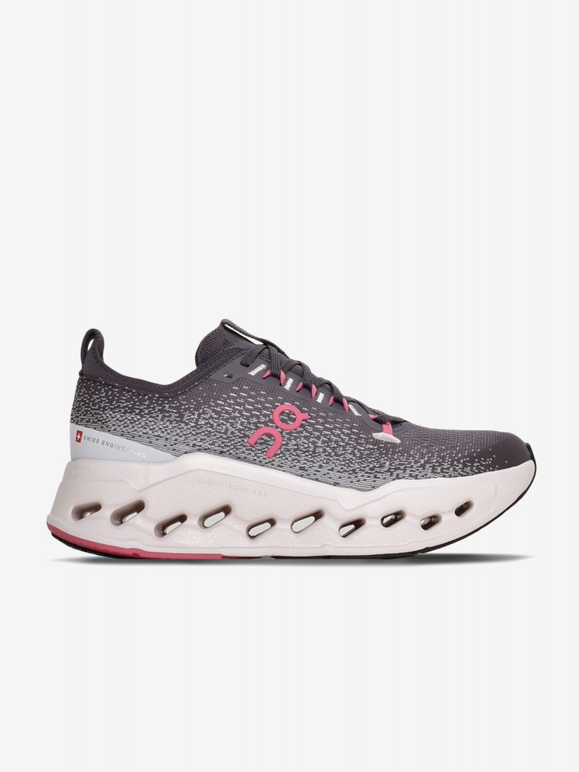 Sapatilhas de Running On Running Cloudsurfer Max Cinzentas e Rosa W