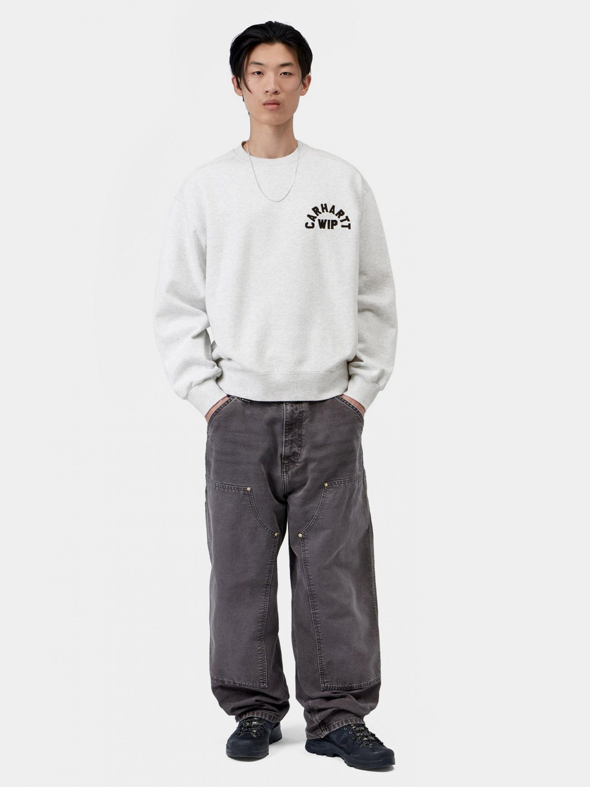 Camisola Carhartt WIP Arch Script Cinzenta