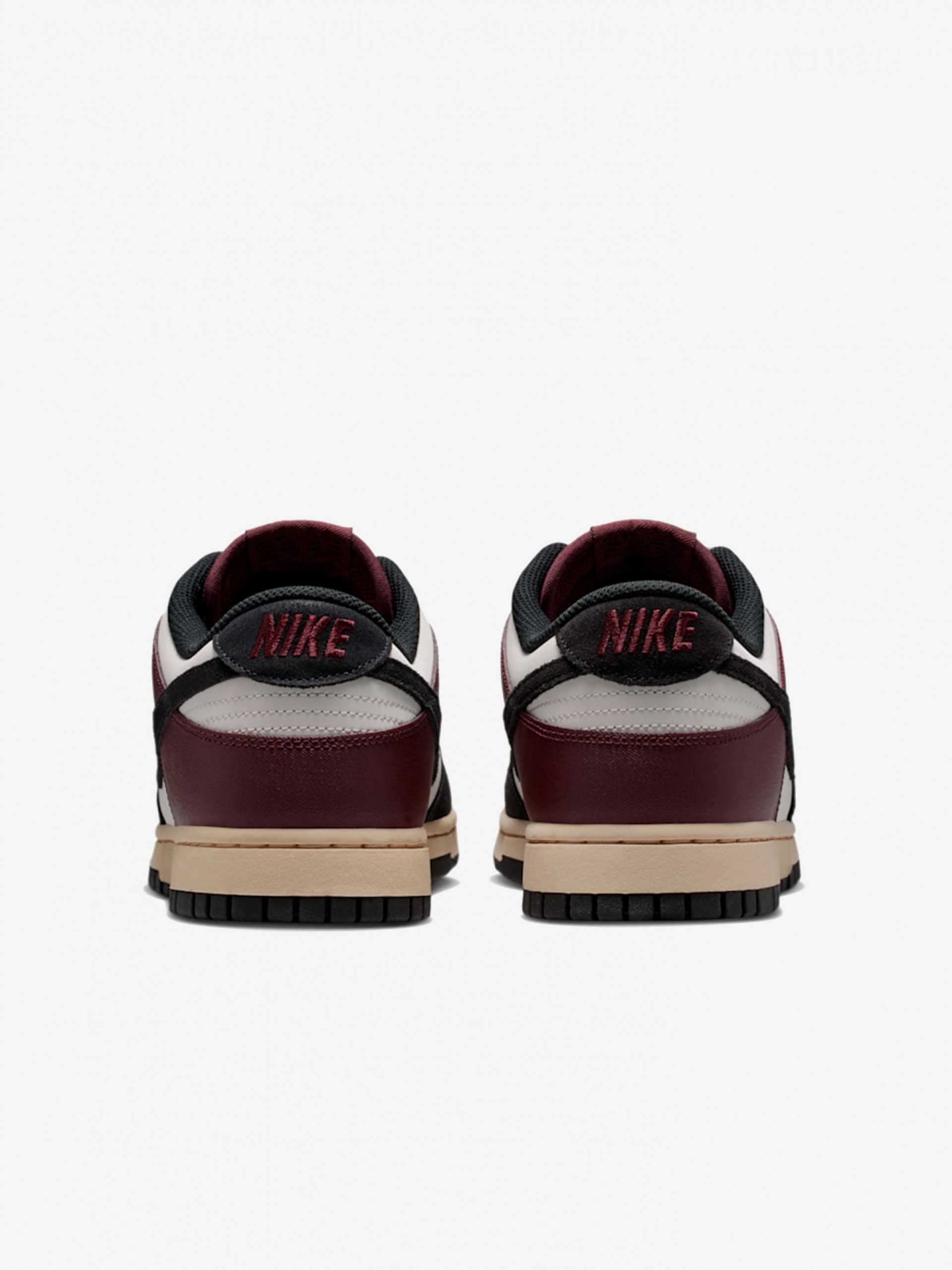 Nike Dunk Low Retro Burgundy, White and Black Sneakers For Men