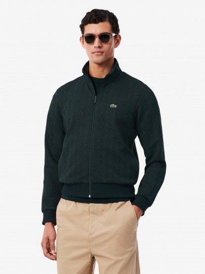 Casaco Lacoste Paris Jacquard Verde e Preto