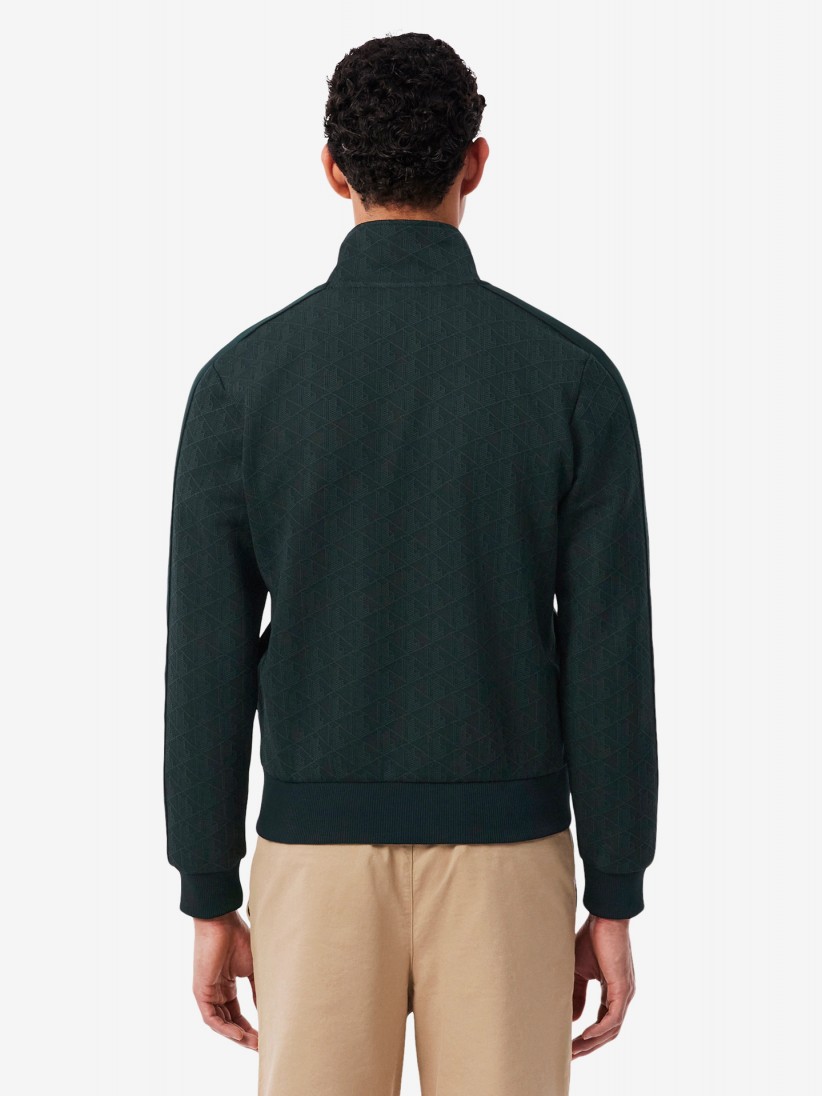 Casaco Lacoste Paris Jacquard Verde e Preto Casaco Lacoste Paris Jacquard Verde e Preto