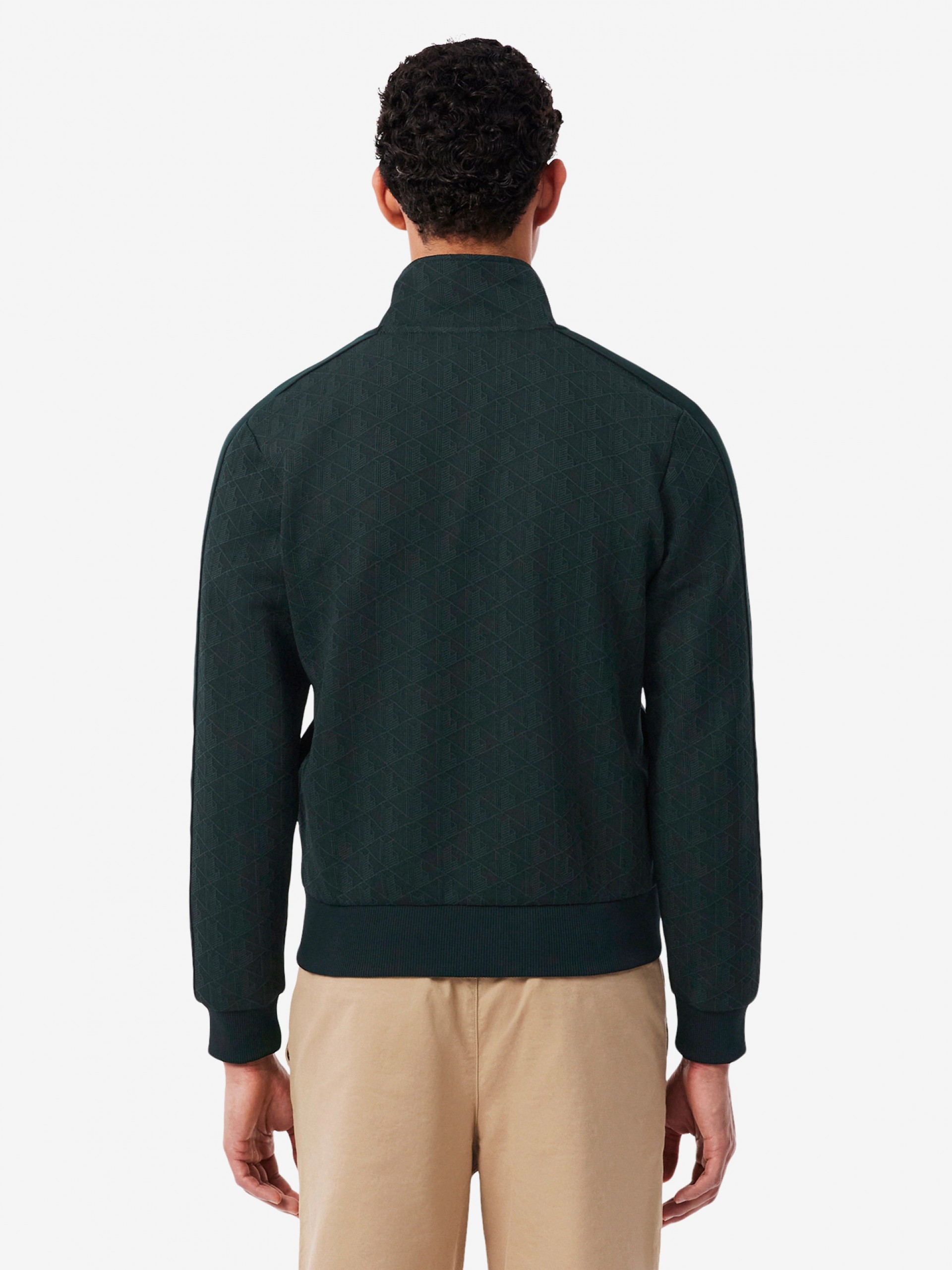 Chaqueta Lacoste Paris Jacquard Verde y Negra