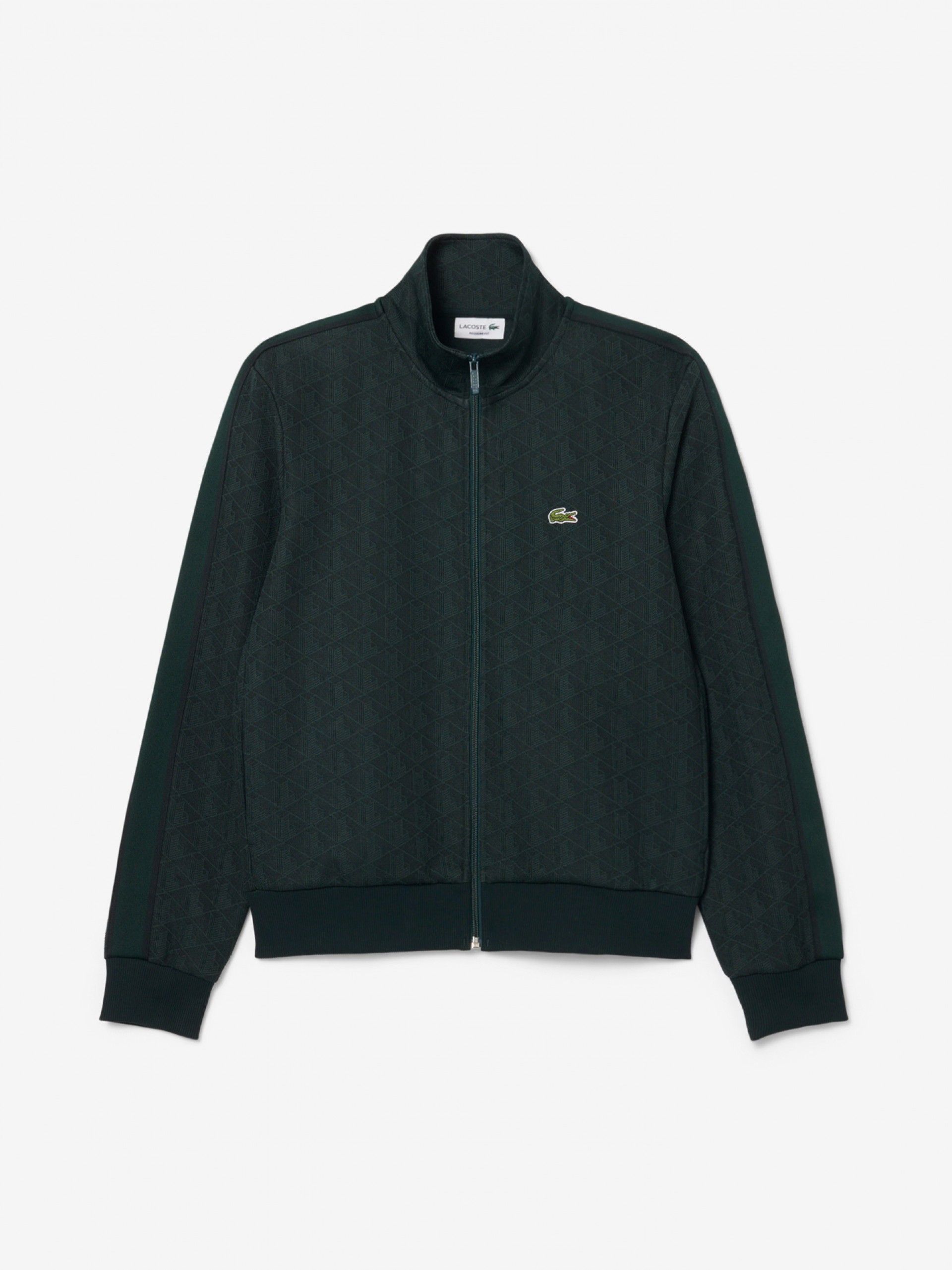 Casaco Lacoste Paris Jacquard Verde e Preto
