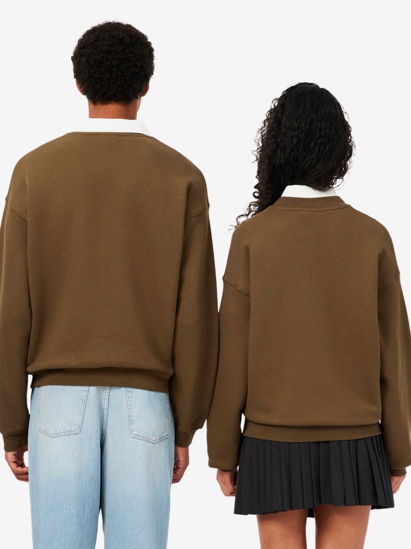 Sudadera Lacoste de Felpa Gruesa Loose Fit Marrón Sudadera Lacoste de Felpa Gruesa Loose Fit Marrón