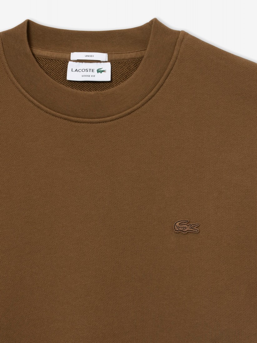 Sudadera Lacoste de Felpa Gruesa Loose Fit Marrón Sudadera Lacoste de Felpa Gruesa Loose Fit Marrón