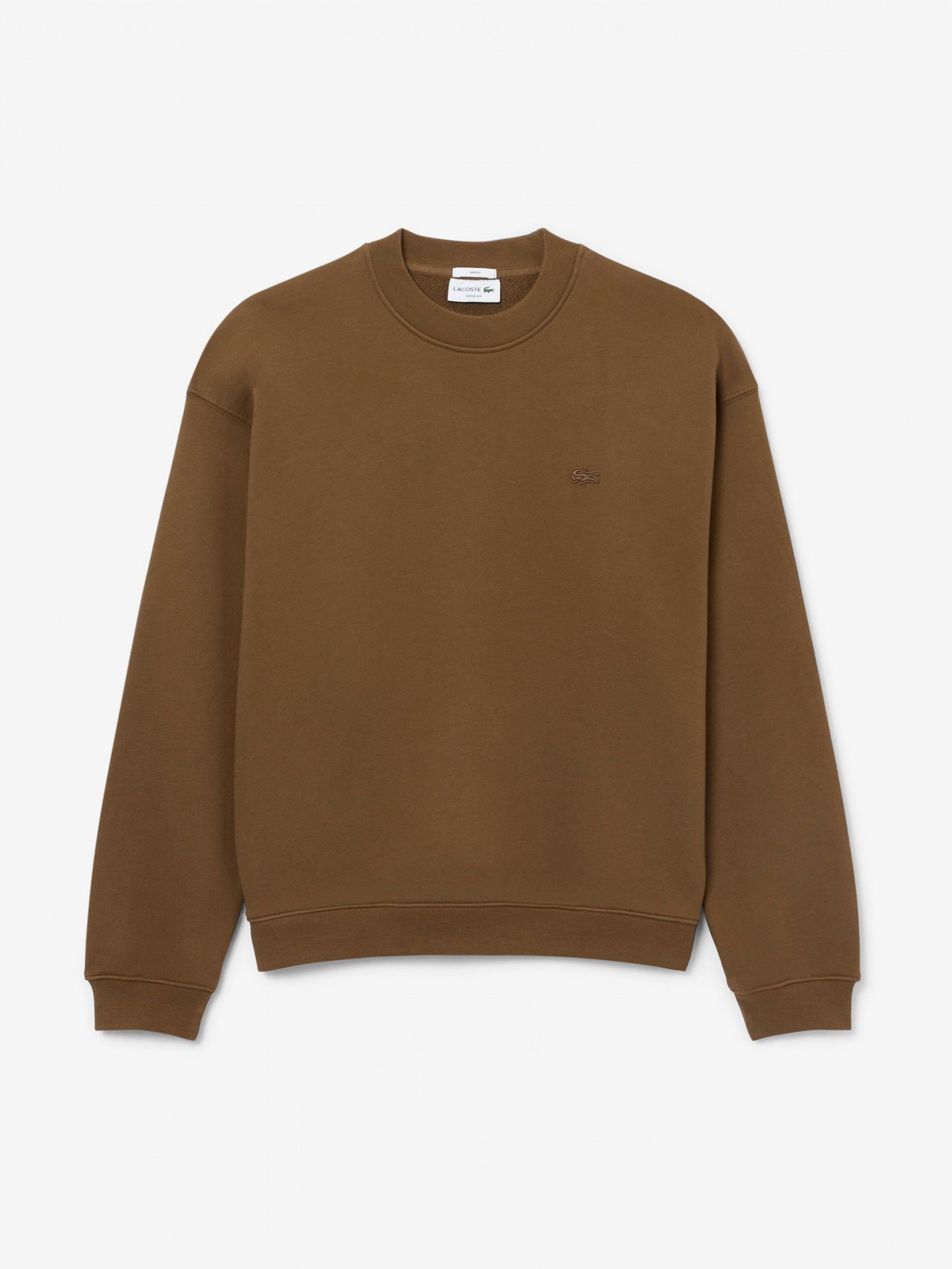 Lacoste Loose Fit Heavy Fleece Brown Sweater