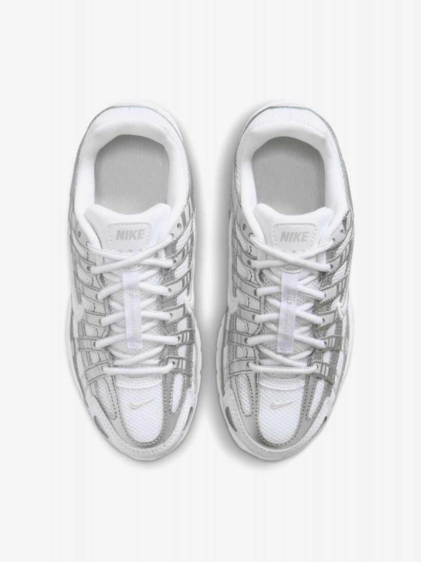 Sapatilhas Nike P-6000 Prateadas e Brancas Júnior Sapatilhas Nike P-6000 Prateadas e Brancas Júnior