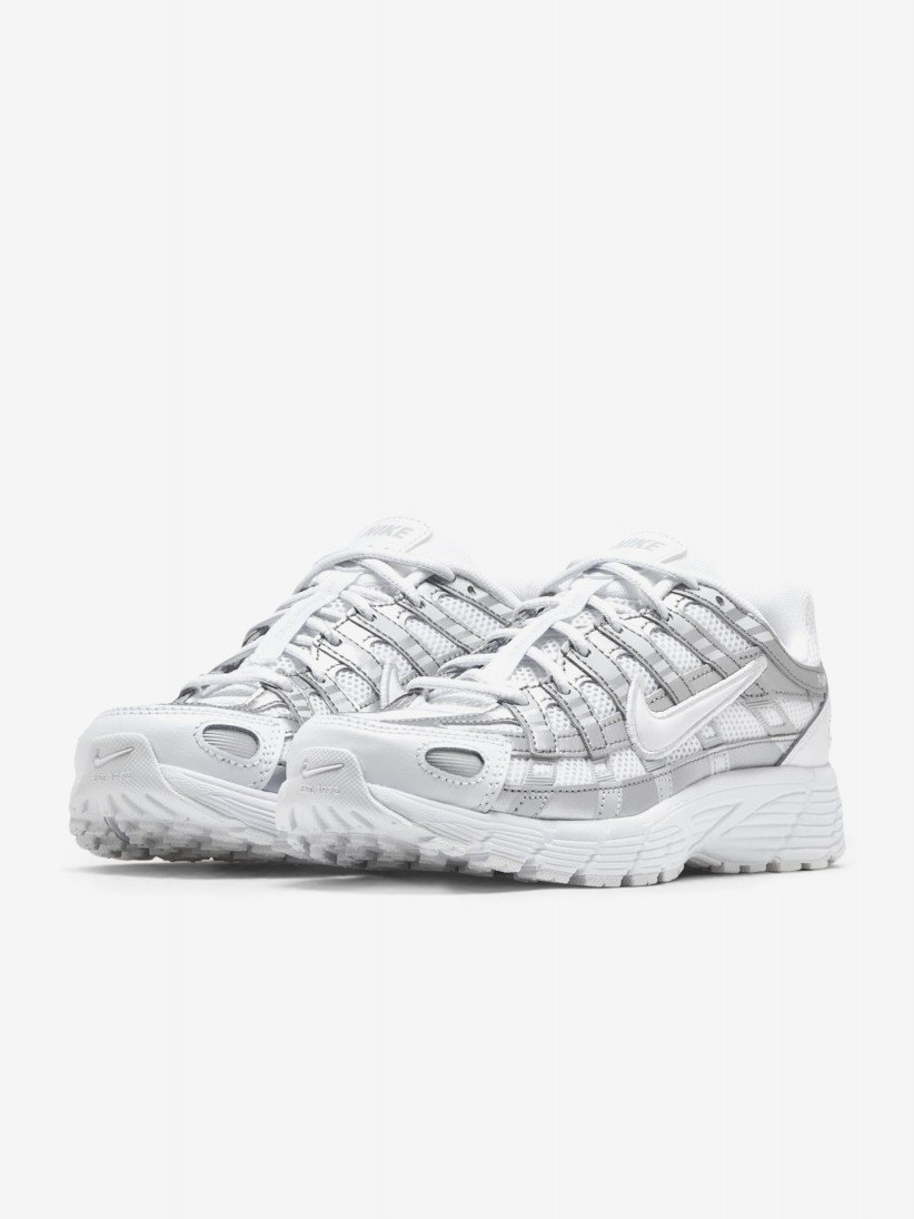 Sapatilhas Nike P-6000 Prateadas e Brancas Júnior Sapatilhas Nike P-6000 Prateadas e Brancas Júnior