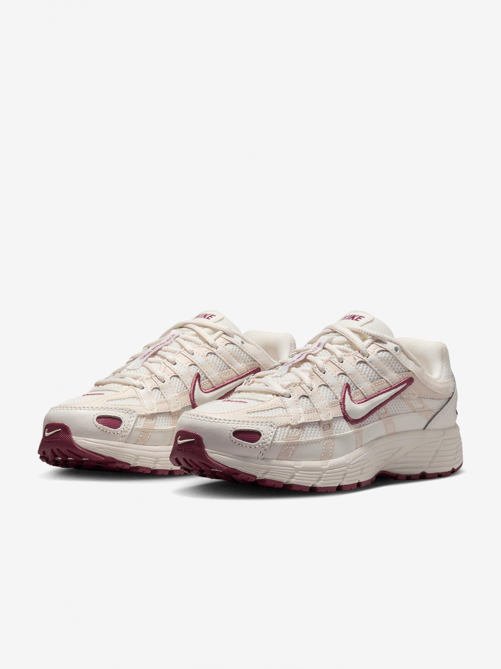 Zapatillas Nike P-6000 Blancas, Burdeos y Beige Júnior