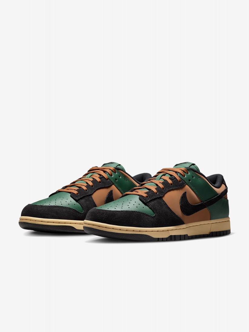 Sapatilhas Nike Dunk Low Retro Verdes, Camel e Pretas Para Homem