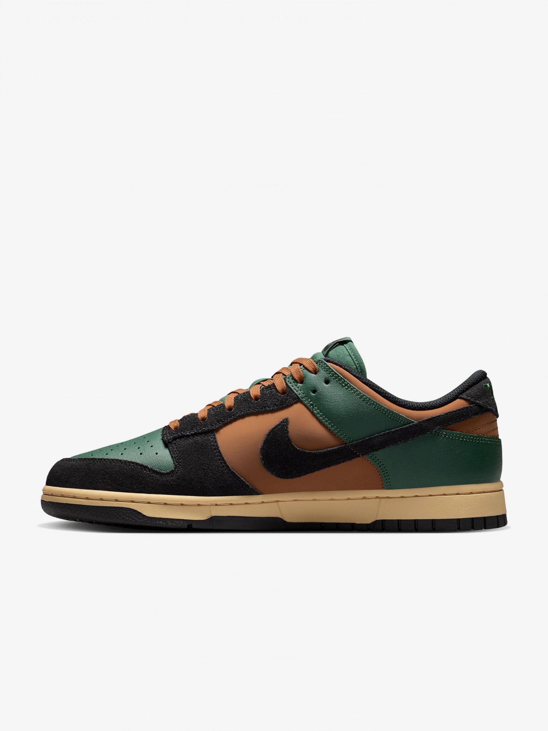 Sapatilhas Nike Dunk Low Retro Verdes, Camel e Pretas Para Homem