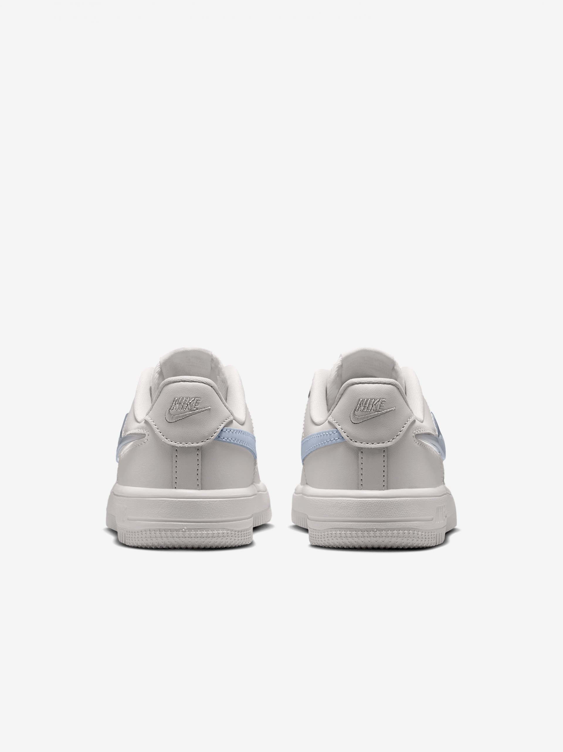 Nike Force 1 Low Lace JES Beige and Blue Sneakers For Children
