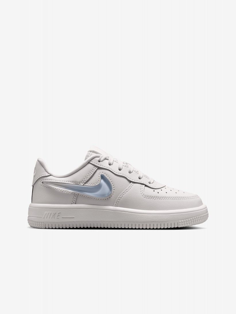 Sapatilhas Nike Force 1 Low Lace JES Bege e Azuis Para Criança Sapatilhas Nike Force 1 Low Lace JES Bege e Azuis Para Criança