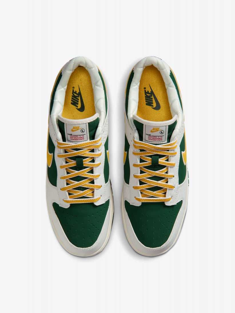 Sapatilhas Nike Dunk Low Retro Verdes, Brancas e Amarelas Para Homem