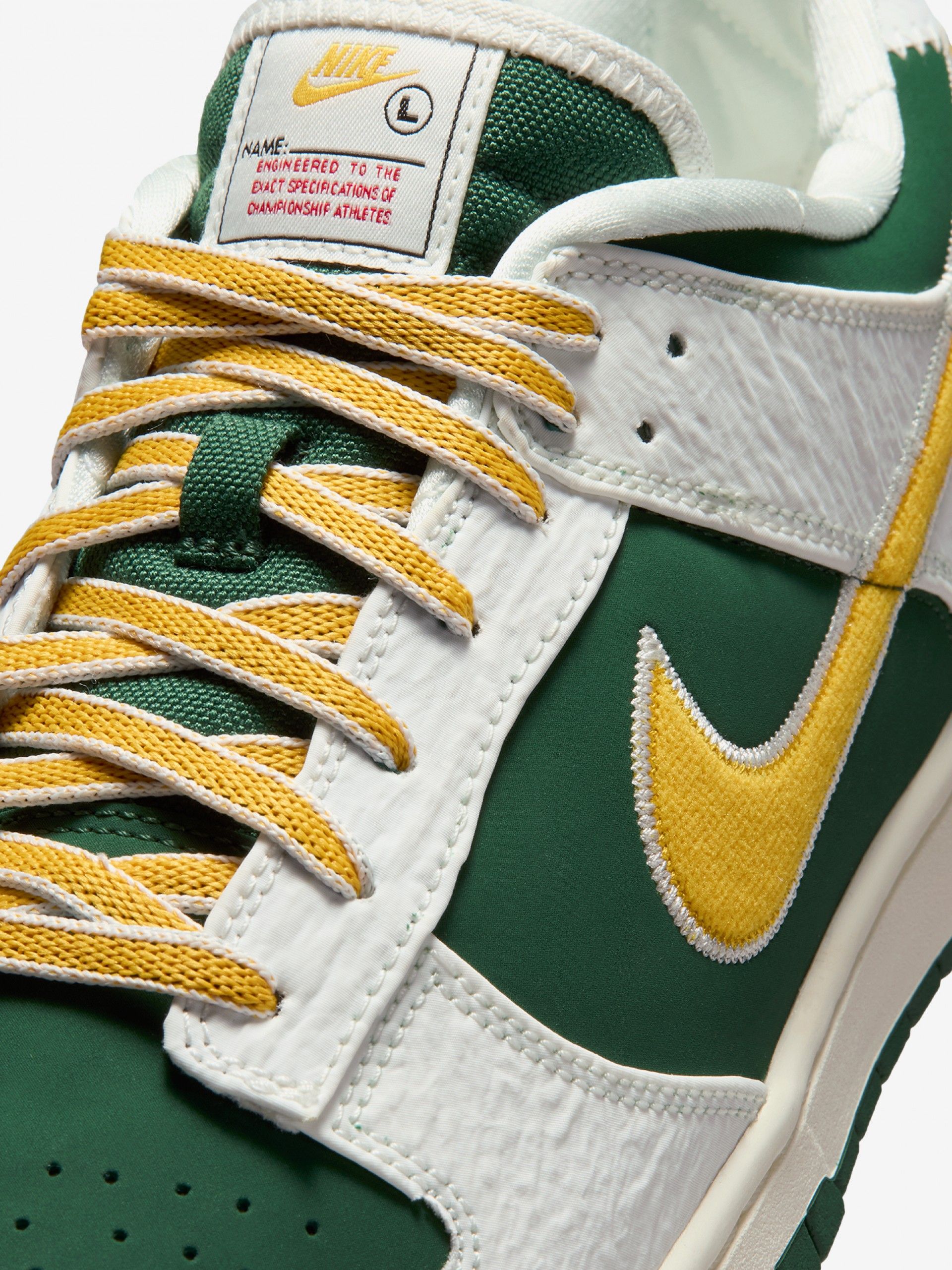 Sapatilhas Nike Dunk Low Retro Verdes, Brancas e Amarelas Para Homem