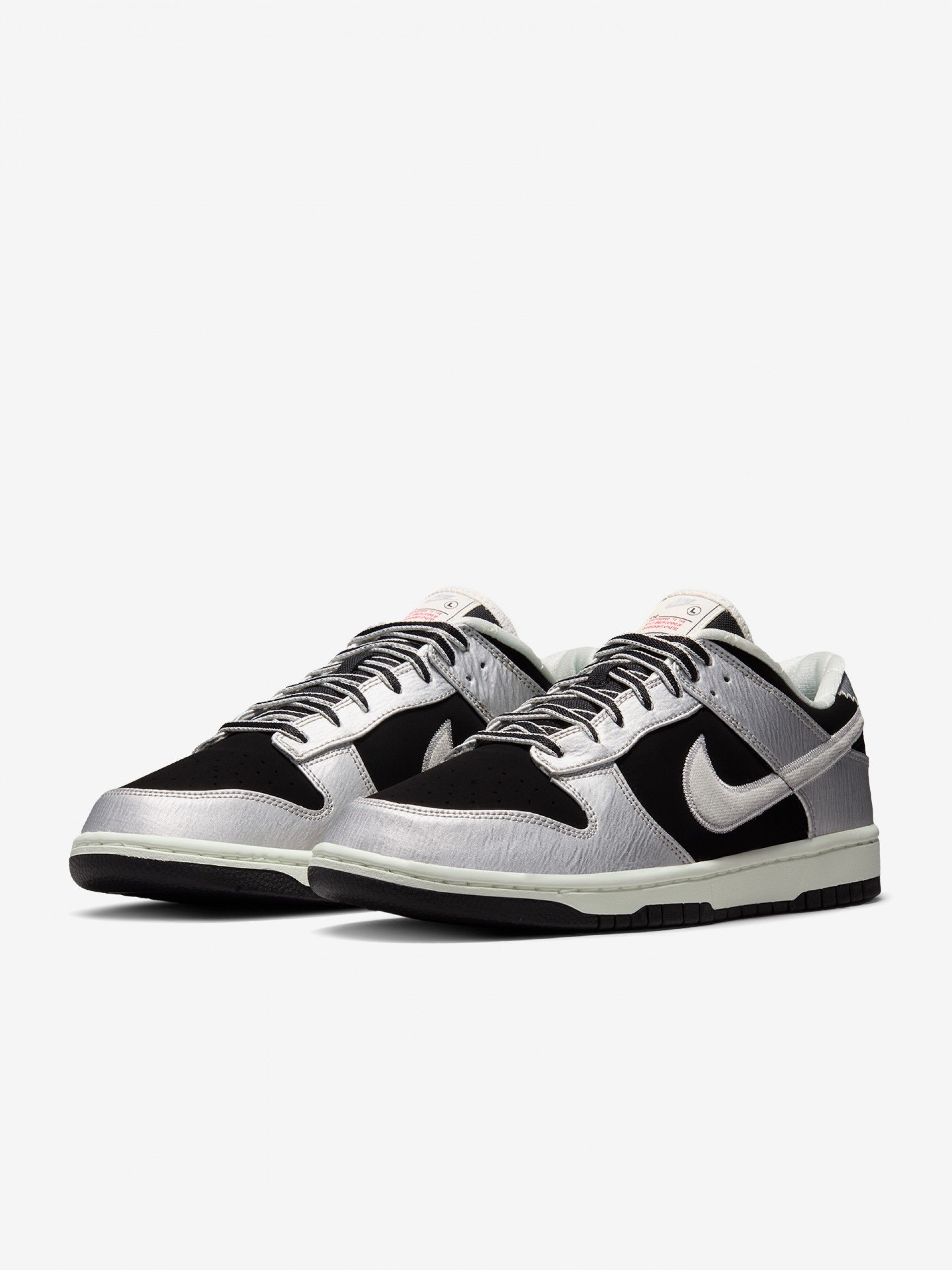 Zapatillas Nike Dunk Low Retro Negras y Plateadas Para Hombre