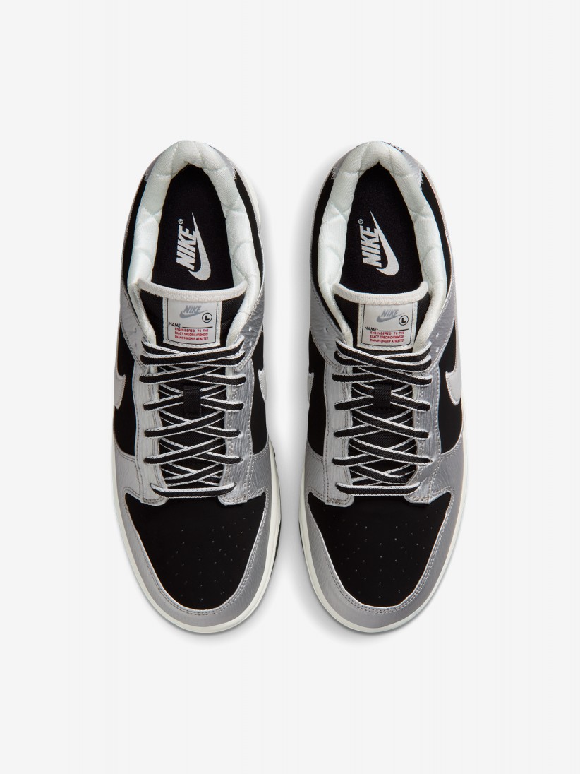 Sapatilhas Nike Dunk Low Retro Pretas e Prateadas Para Homem Sapatilhas Nike Dunk Low Retro Pretas e Prateadas Para Homem