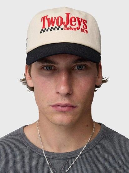 Bon� TwoJeys Racing Bege e Preto