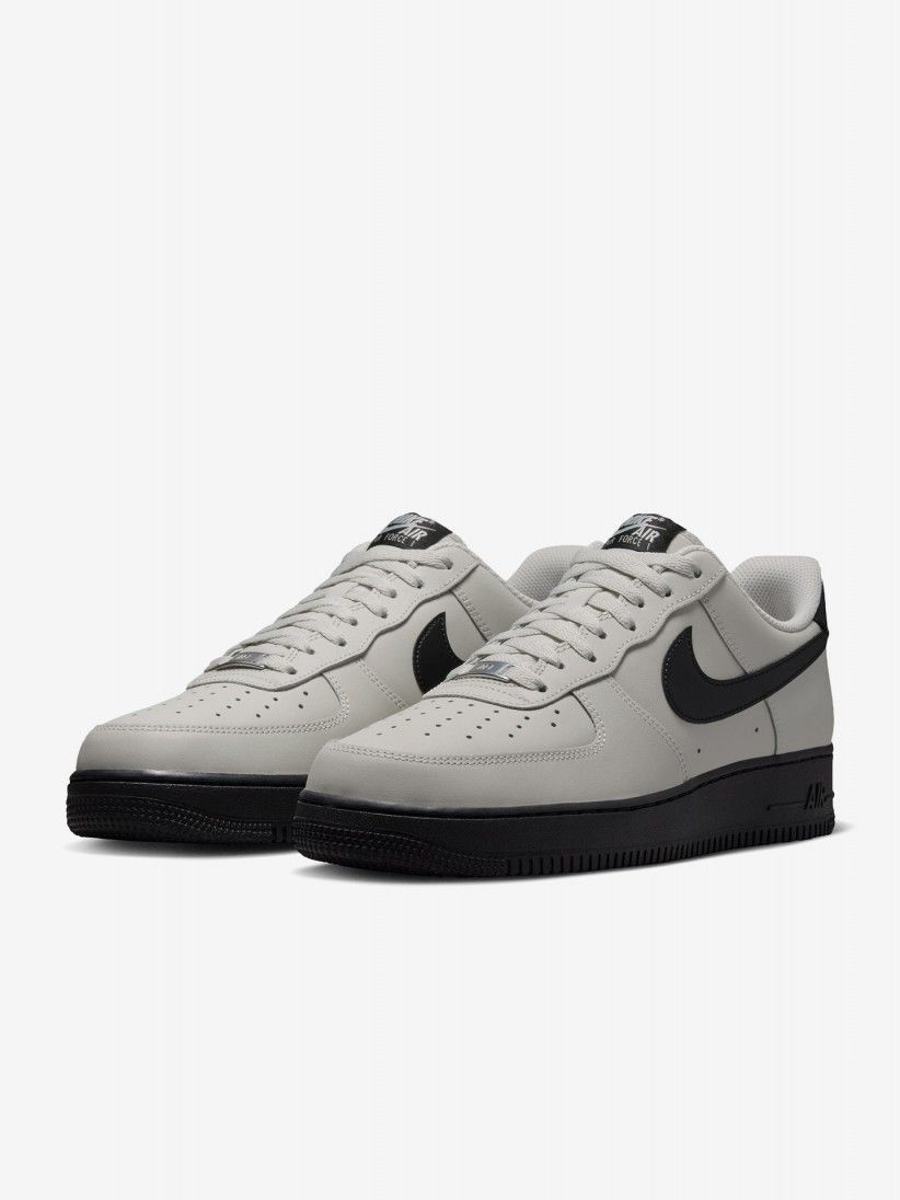 Sapatilhas Nike Air Force 1 07 Cinzentas e Pretas Para Homem Sapatilhas Nike Air Force 1 07 Cinzentas e Pretas Para Homem