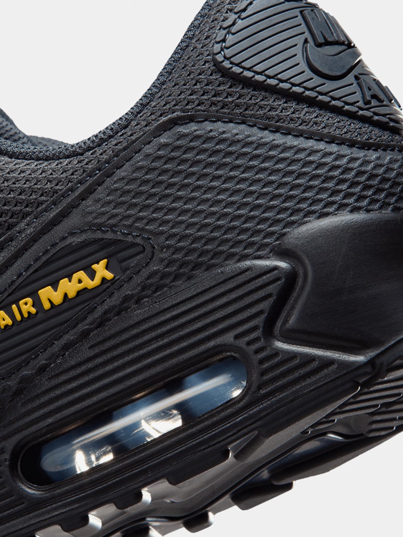 Sapatilhas Nike Air Max 90 Premium Pretas e Cinzentas Para Homem