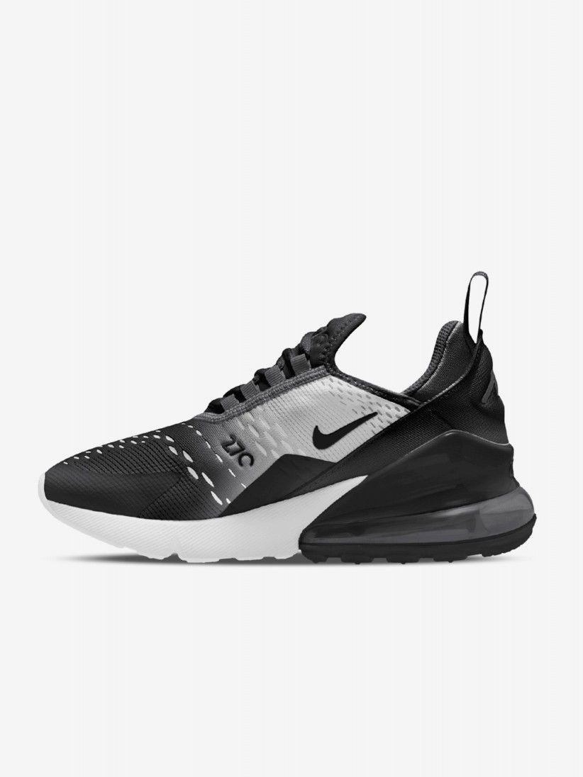 Sapatilhas Nike Air Max 270 Pretas, Brancas e Cinzentas Júnior Sapatilhas Nike Air Max 270 Pretas, Brancas e Cinzentas Júnior