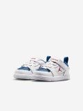 Sapatilhas Nike Jordan Court Connect Low Brancas, Azuis e Vermelhas Para Bebé e Criança Sapatilhas Nike Jordan Court Connect Low Brancas, Azuis e Vermelhas Para Bebé e Criança