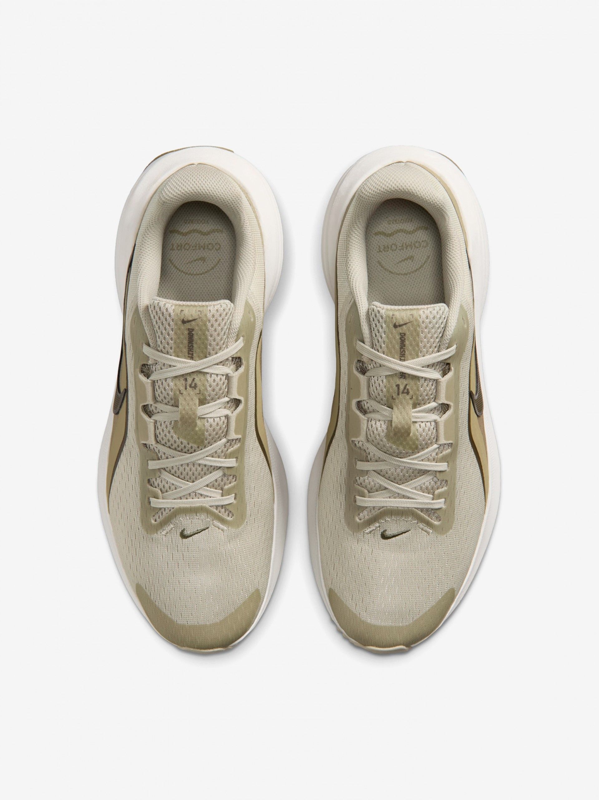Nike Downshifter 14 Khaki and Green Running Trainers For Men