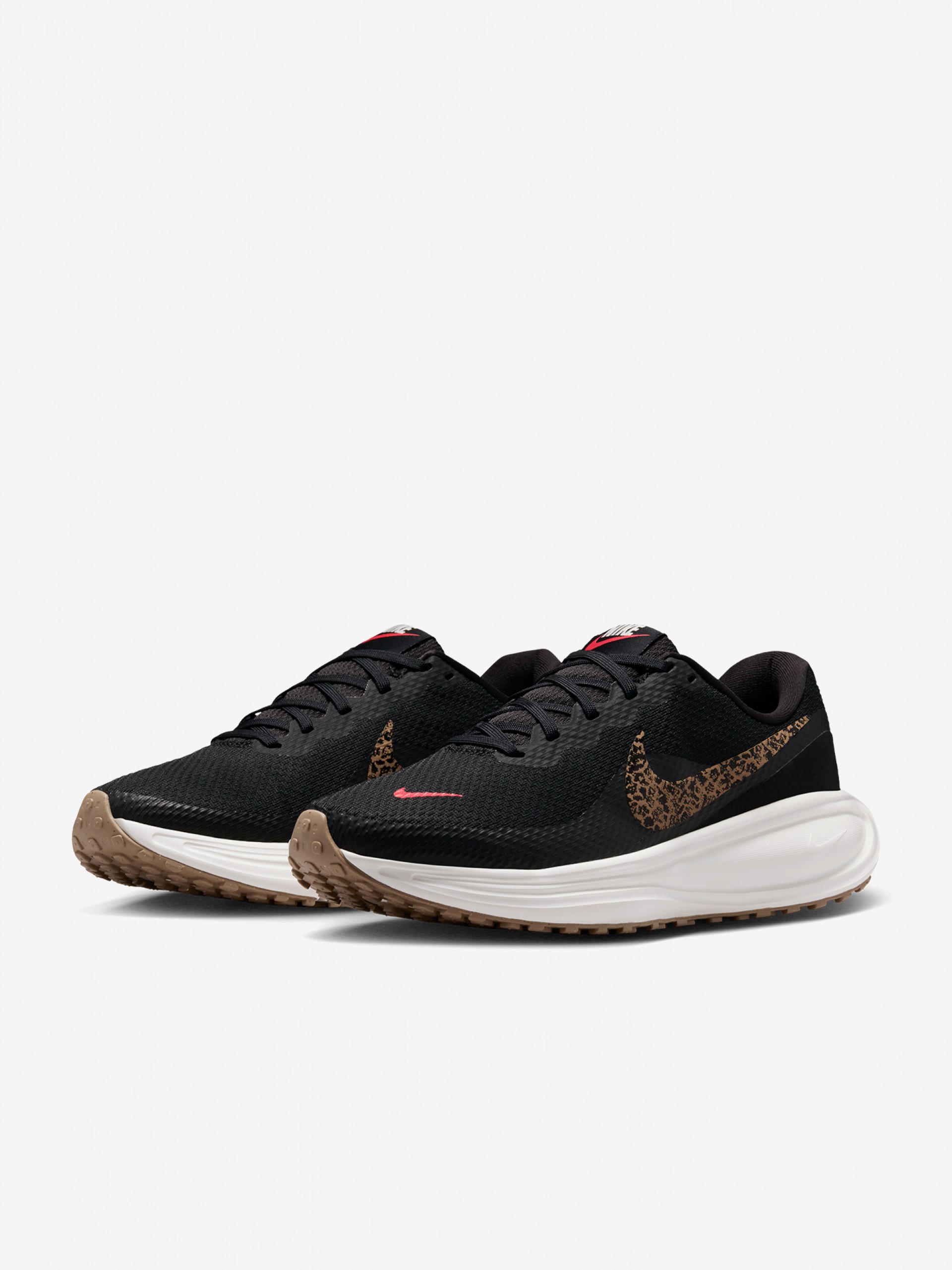Sapatilhas de Running Nike Revolution 8 Print Pretas Para Mulher