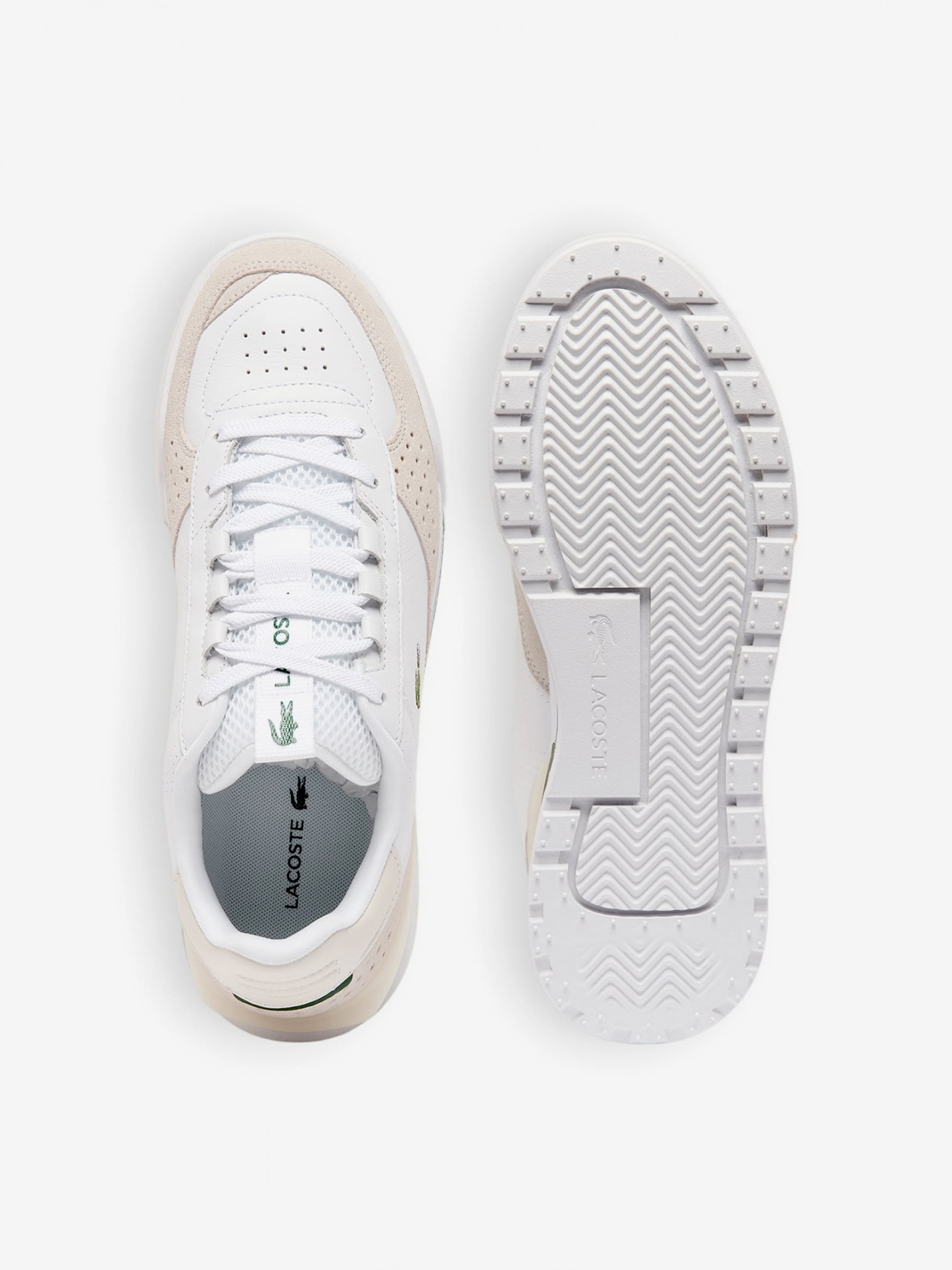 Lacoste Slam Break White, Green and Beige Sneakers