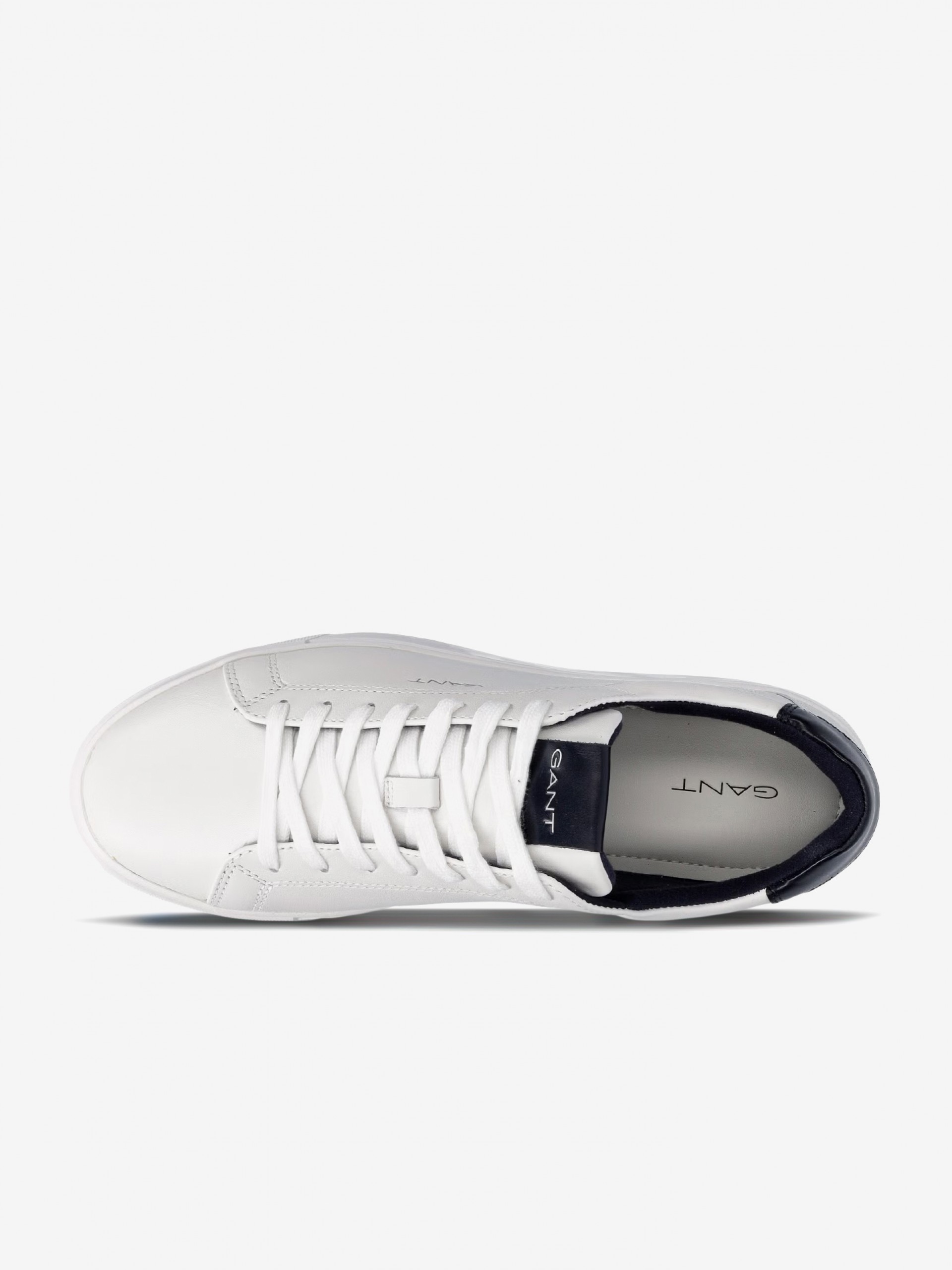Zapatillas Gant Mc Julien De Piel Blancas y Azules Para Hombre