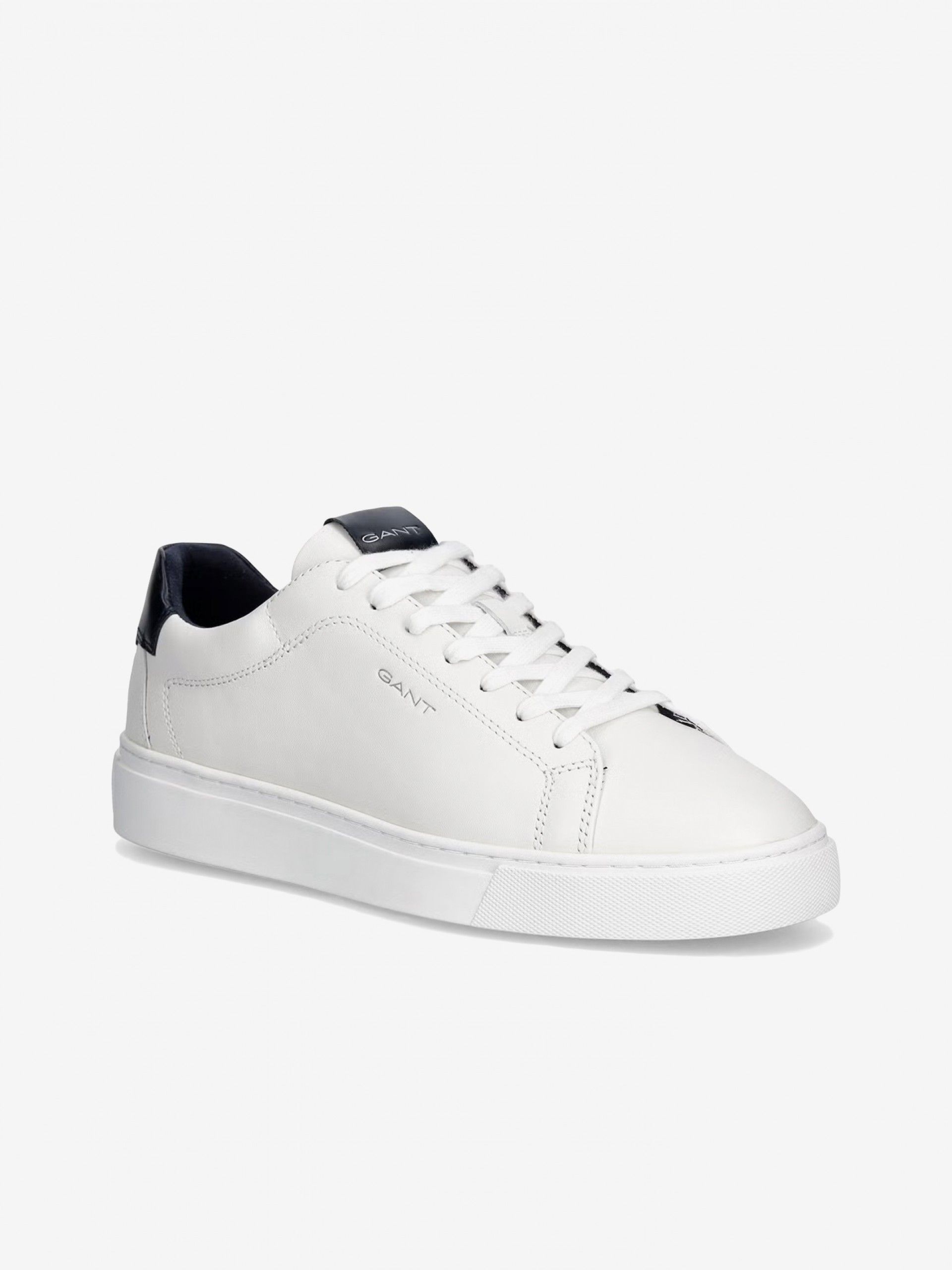 Zapatillas Gant Mc Julien De Piel Blancas y Azules Para Hombre